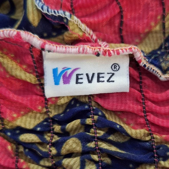 Wevez India Layered Silk Boho Halter Dress Free Size *C6 - Picture 6 of 7